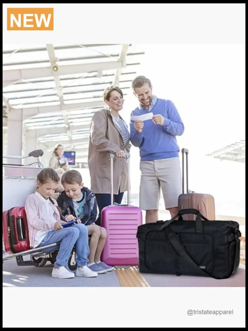65L Foldable Travel Duffle Bag with Shoe Compartment
